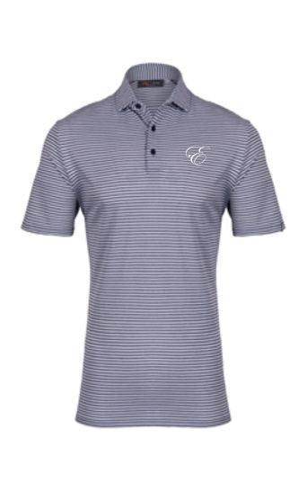 Lee Stripe Polo - Atlanta Blue / White