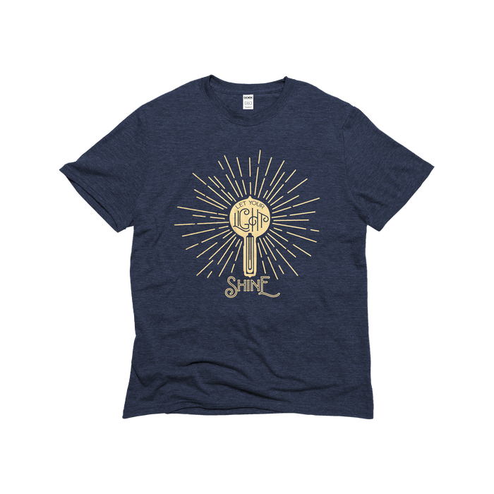 Let your Light Shine Gold Foil Unisex Eco-Triblend Tee