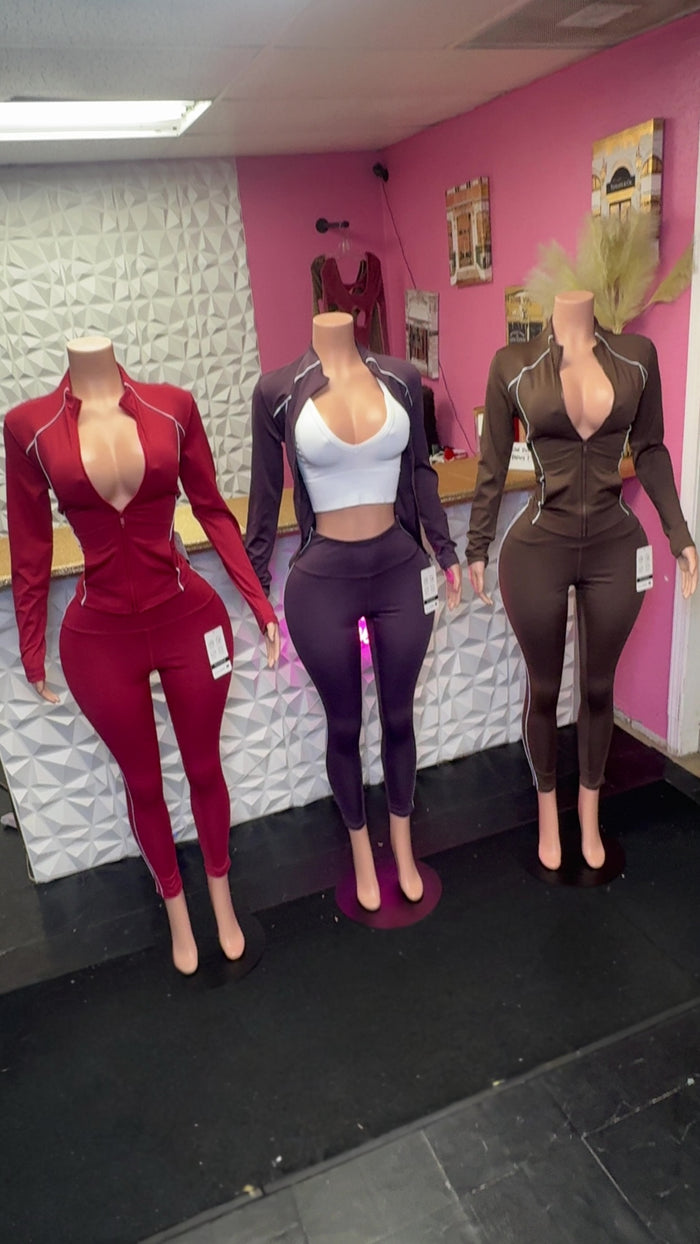 Let’s Get Active / Two Piece Pants Set ( Straight Leg)