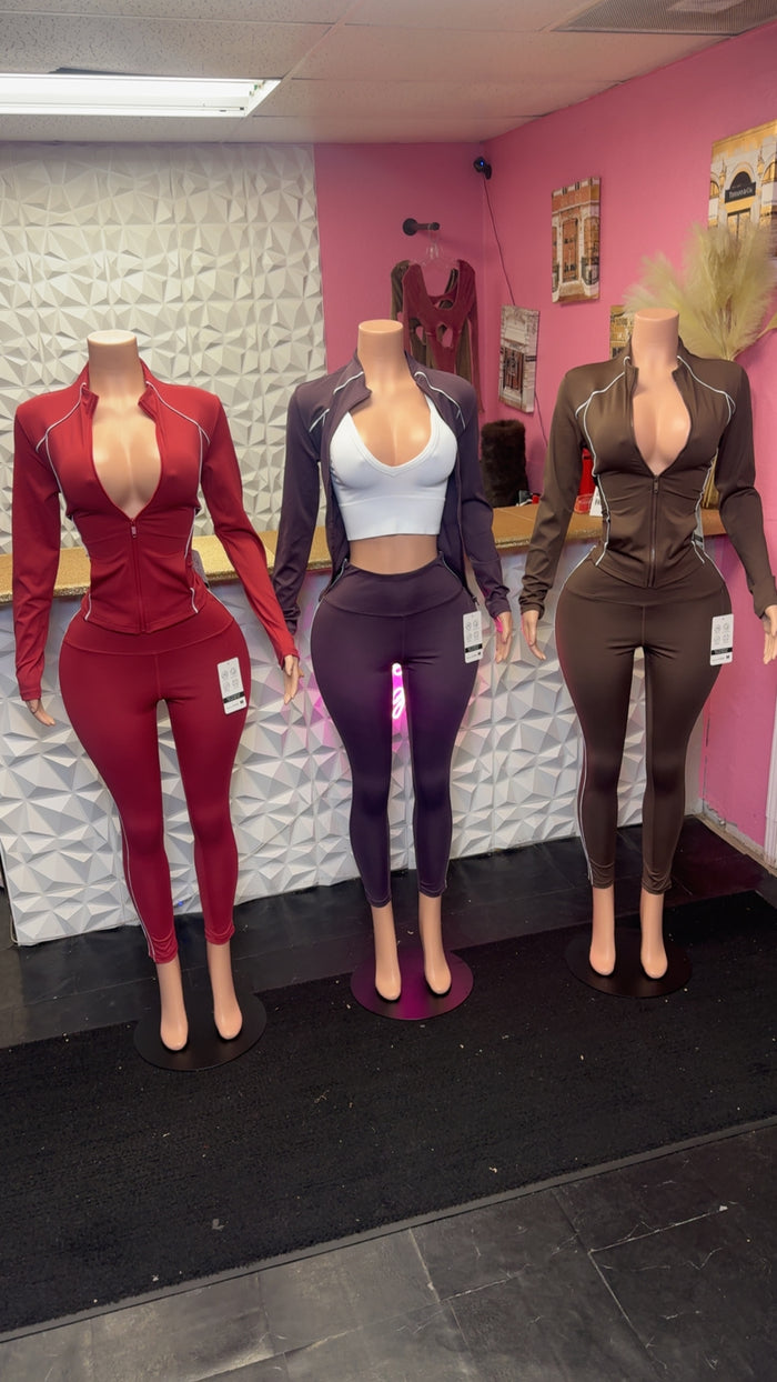 Let’s Get Active / Two Piece Pants Set ( Straight Leg)