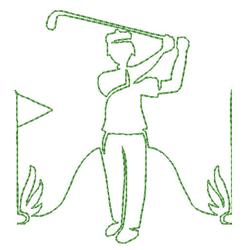Lineart Golfer Borders [4x4] 11372 Machine Embroidery Designs
