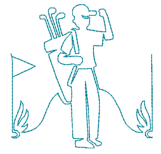 Lineart Golfer Borders [4x4] 11372 Machine Embroidery Designs
