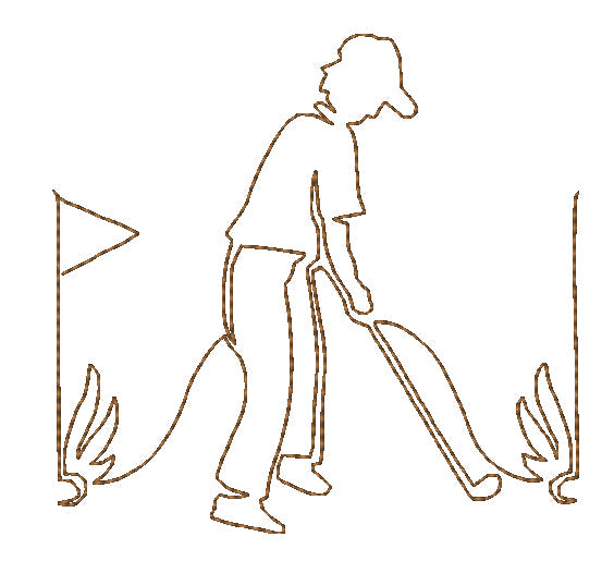 Lineart Golfer Borders [4x4] 11372 Machine Embroidery Designs
