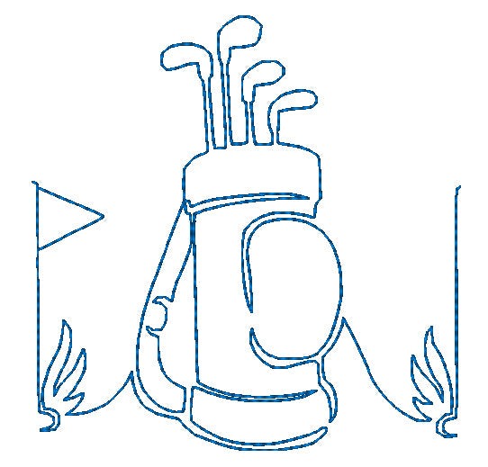 Lineart Golfer Borders [4x4] 11372 Machine Embroidery Designs