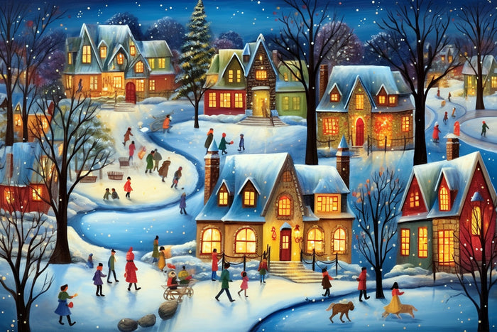 Lively Ice Skating Scene