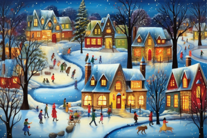 Lively Ice Skating Scene
