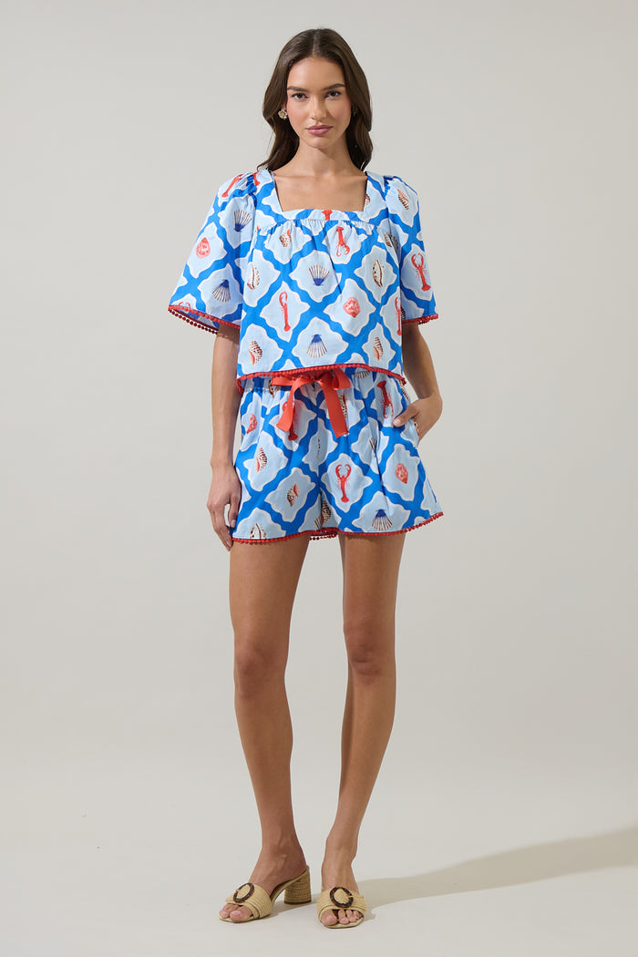 Lobster Bay Melia High Waisted Shorts