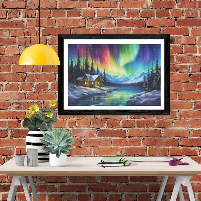 Log Cabin Northern Lights