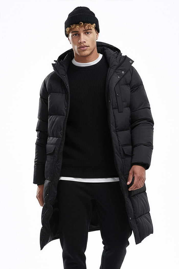 Longline Puffer With Double Pocket