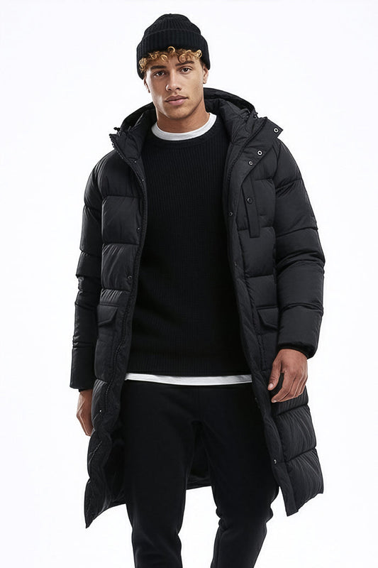 Longline Puffer With Double Pocket