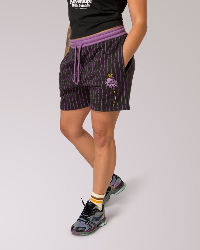 Shop Lorax x Parks Project Speak For The Trees Fleece Short Inspired by Dr. Seuss | vintage-black