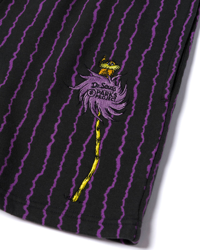 Shop Lorax x Parks Project Speak For The Trees Fleece Short Inspired by Dr. Seuss | vintage-black