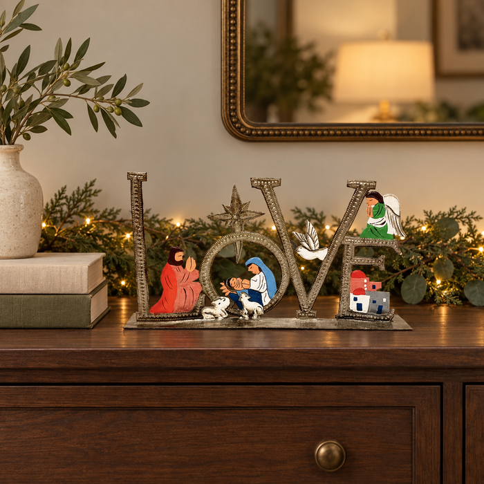 Love Nativity Painted