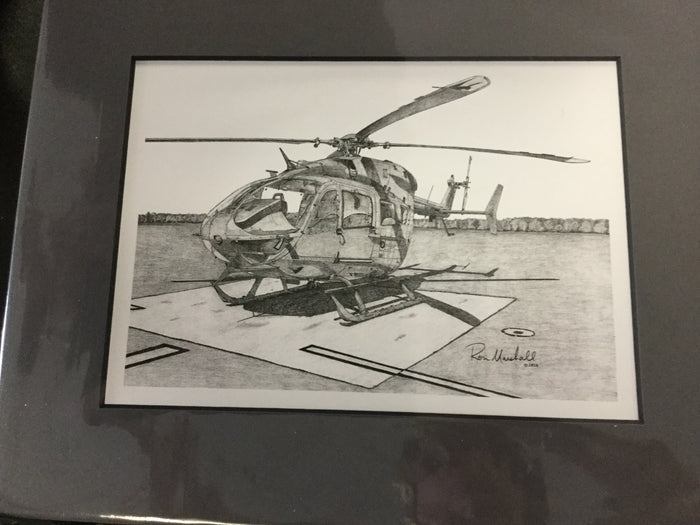 LUH-72 Lakota Matted Print by Ron Marshall