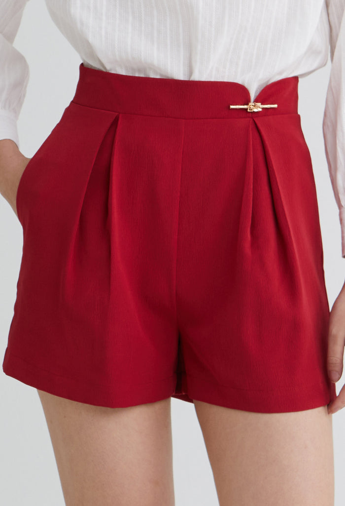Lunar Charm Pleated Shorts