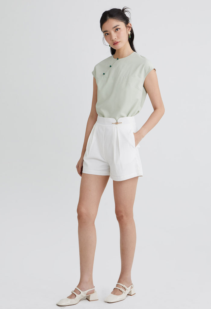 Lunar Charm Pleated Shorts