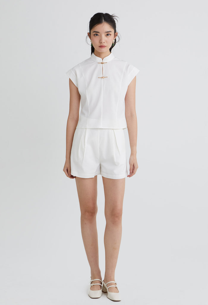 Lunar Charm Pleated Shorts