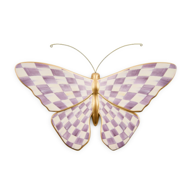 Mackenzie childs violet check butterfly