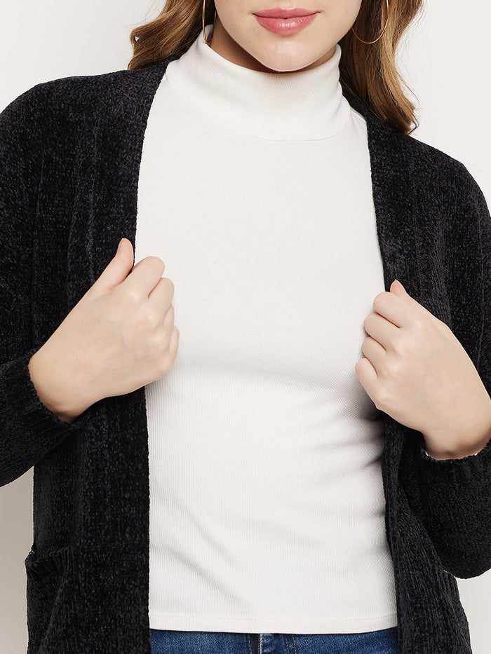 Madame Black Open Front Shrug