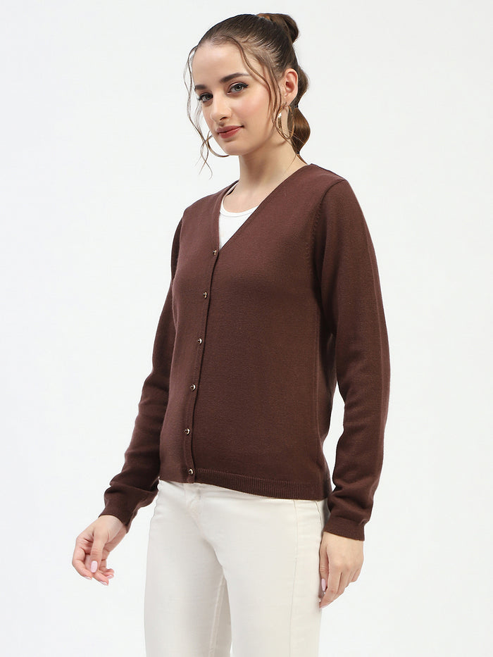 Madame Brown Button-Up Cardigan