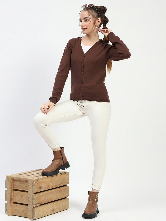 Madame Brown Button-Up Cardigan