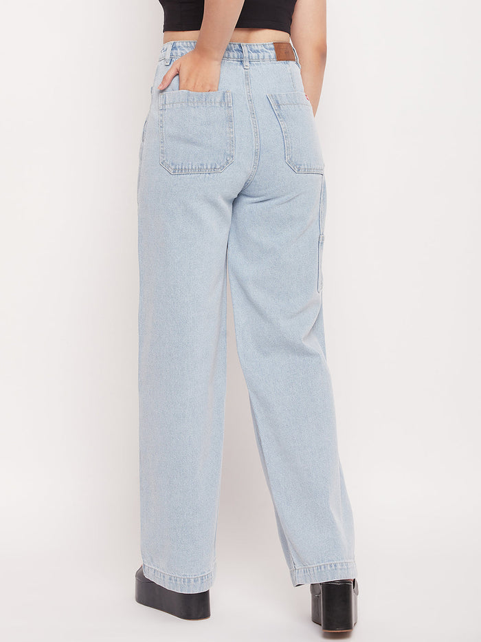 Madame Ice Blue High Rise Boyfriend Fit Jeans