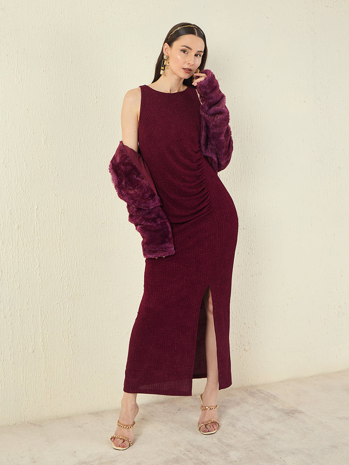 Madame Open Front Full Sleeve Fur Shrug