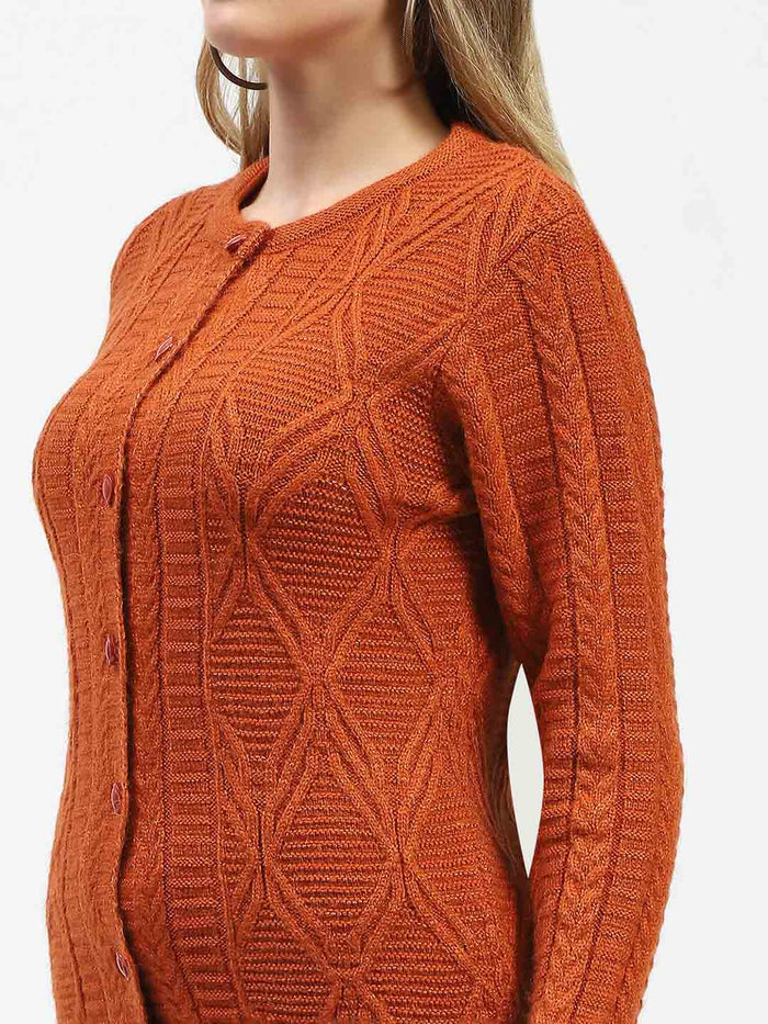 Madame Orange Buttoned Cardigan