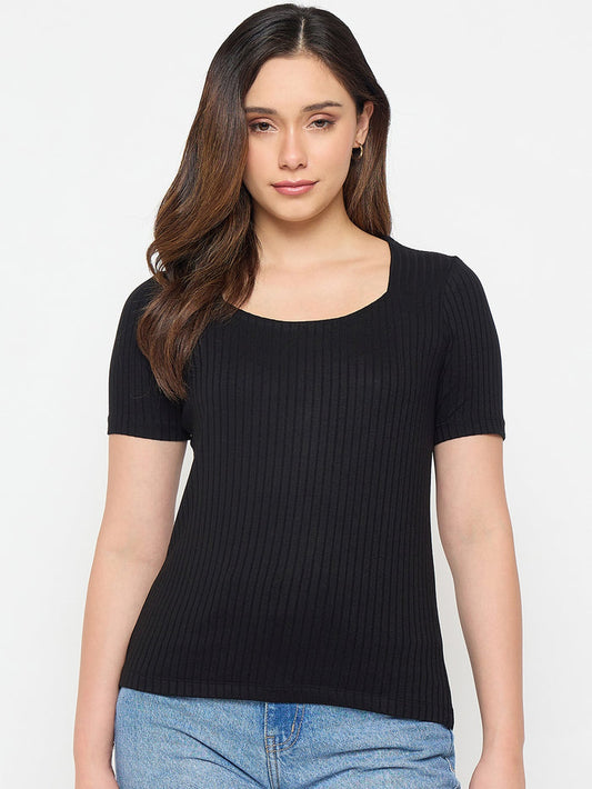 Madame Rayon Blend Round Neck T-Shirt