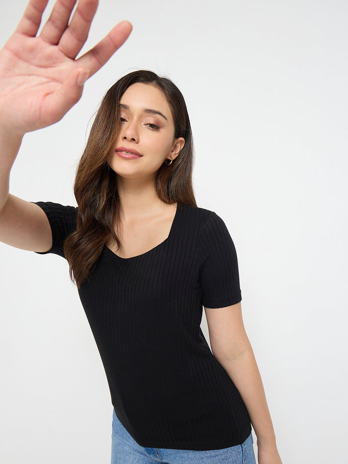 Madame Rayon Blend Round Neck T-Shirt