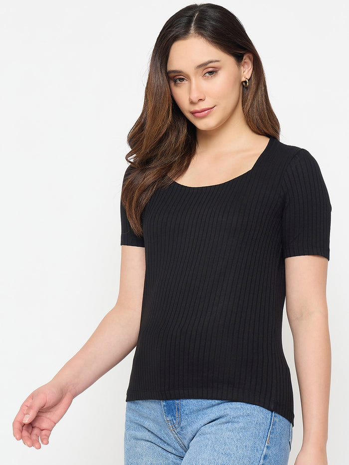 Madame Rayon Blend Round Neck T-Shirt