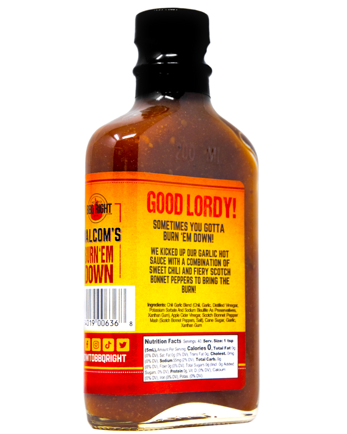 Malcom's Burn 'Em Down Hot Sauce