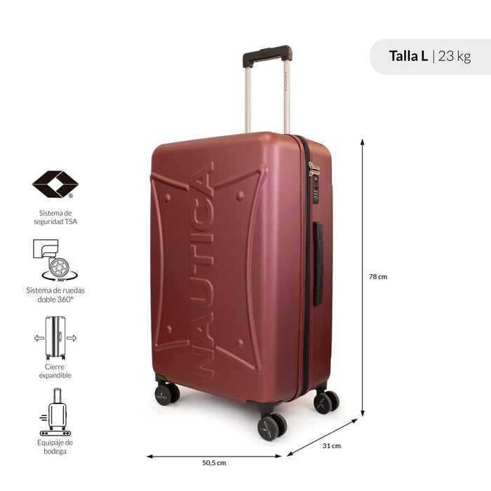 Maleta grande Crown burdeo