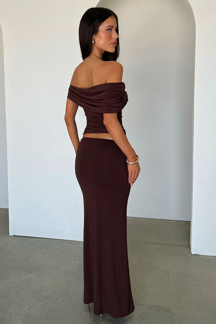 Malika Maxi Skirt - Brown
