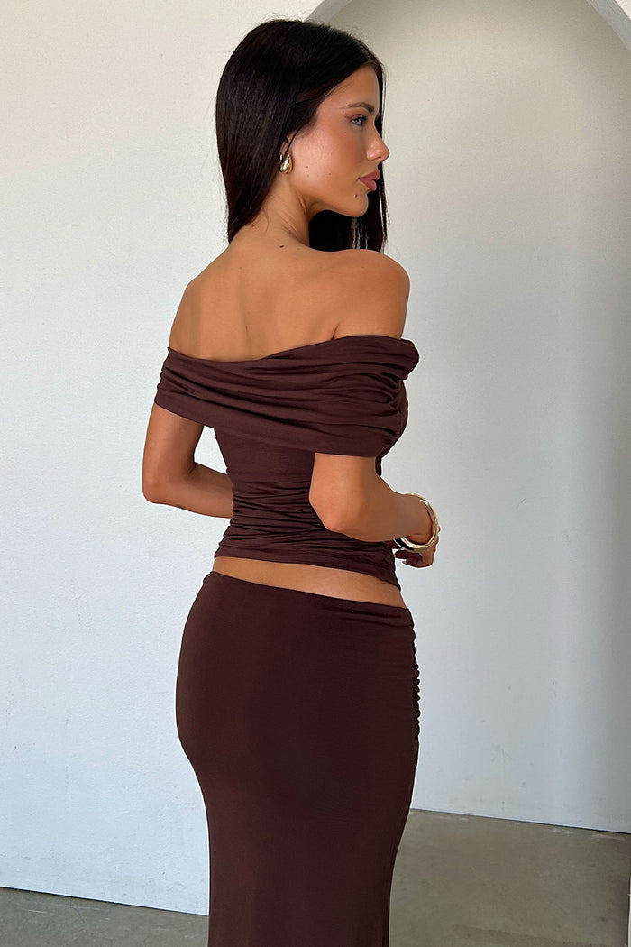 Malika Maxi Skirt - Brown