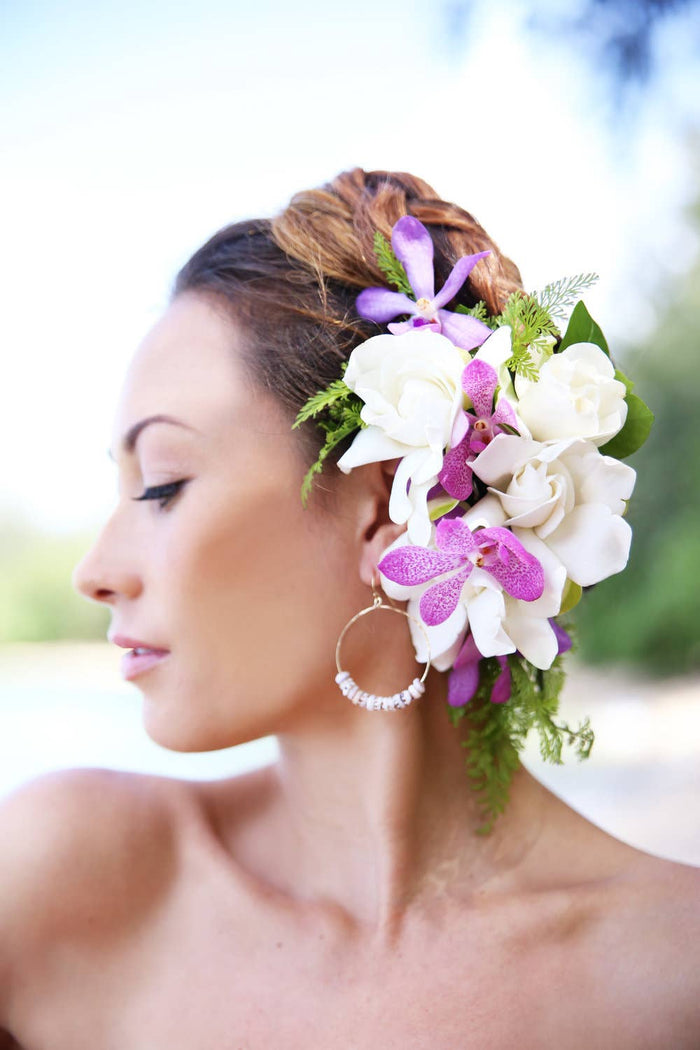 Manini Spot Puka Small Hoop Earrings: Gold