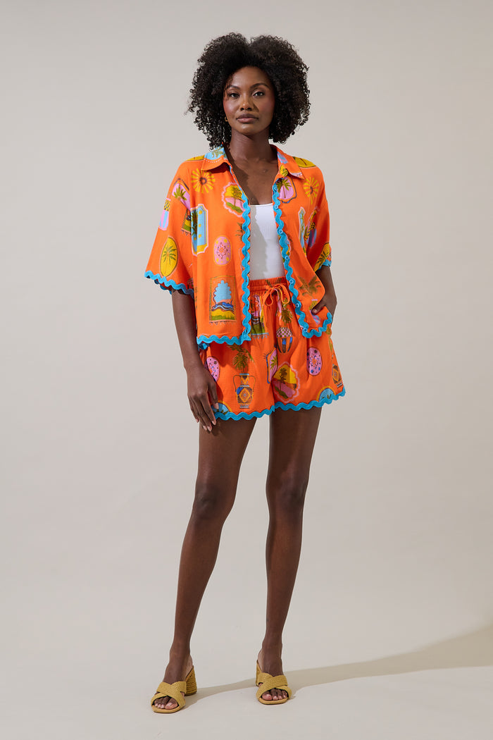 Maury Postcard Halle Drawstring Shorts