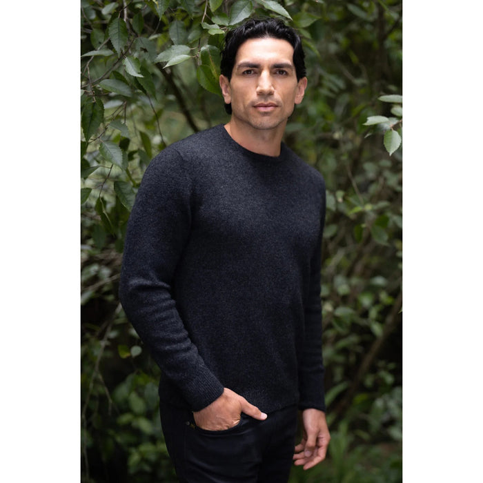McDonald - Possum & Merino Crew Neck Jumper (6603) Charcoal