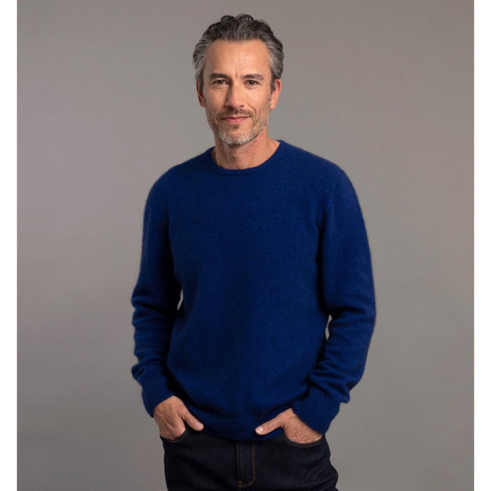 McDonald - Possum & Merino Crew Neck Jumper (6603) Cobalt