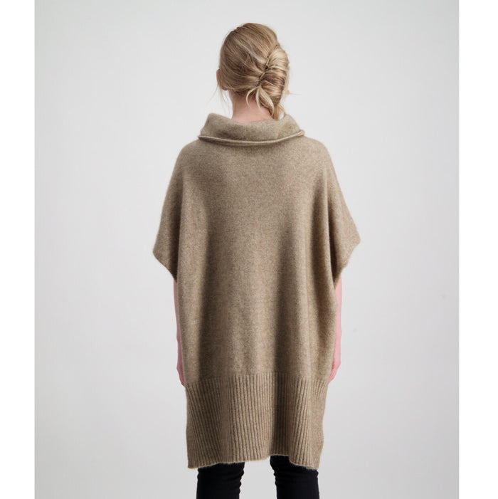 Mocha poncho back view