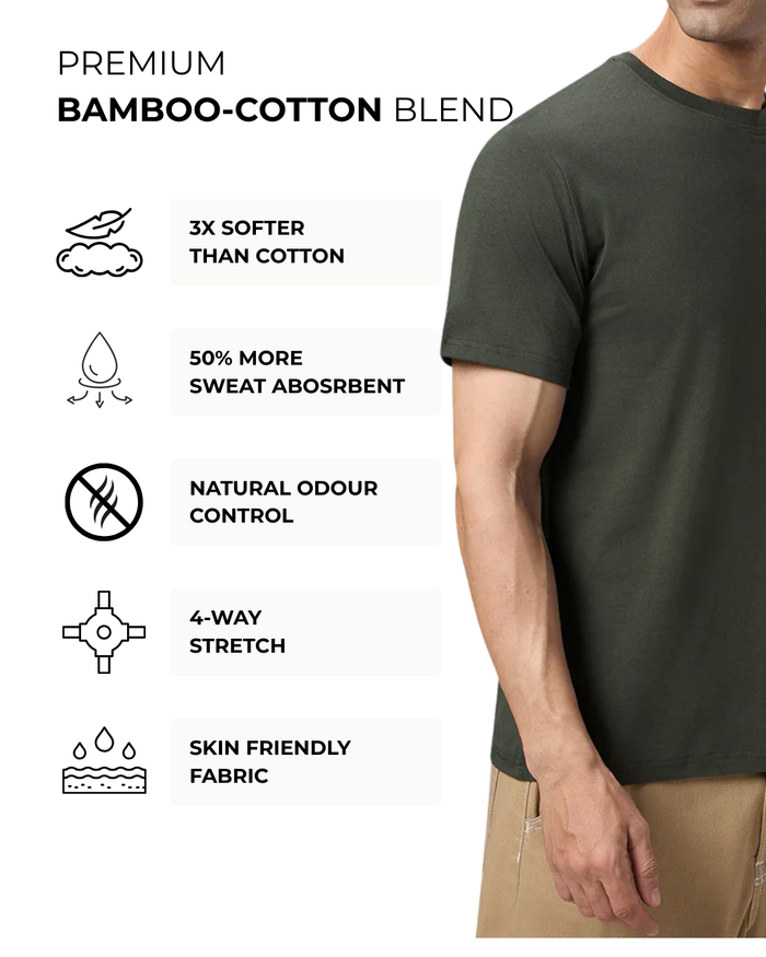 Men's Bamboo Cloud Crew Neck T-Shirt