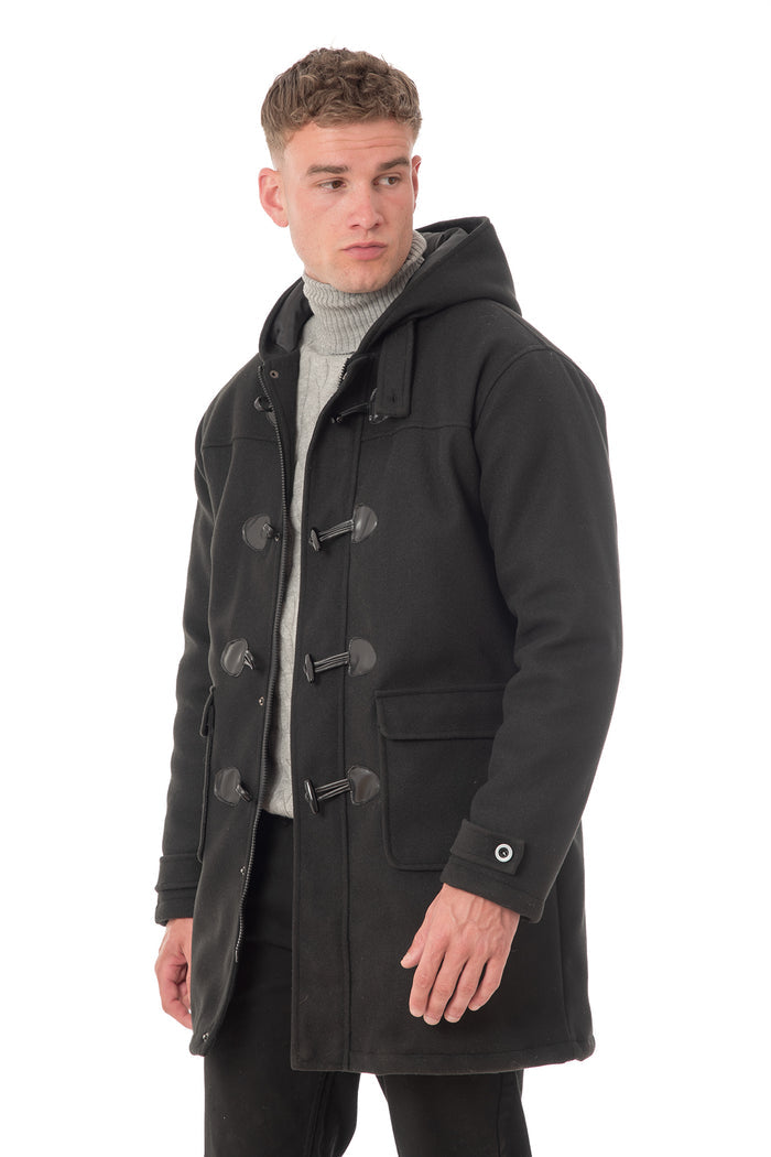 Men's Classic Duffle Coat with Hood