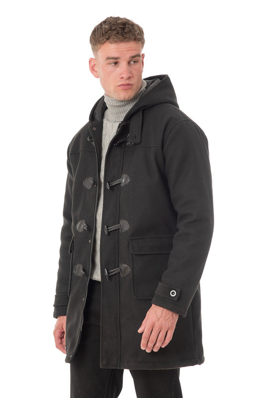 Men's Classic Duffle Coat with Hood