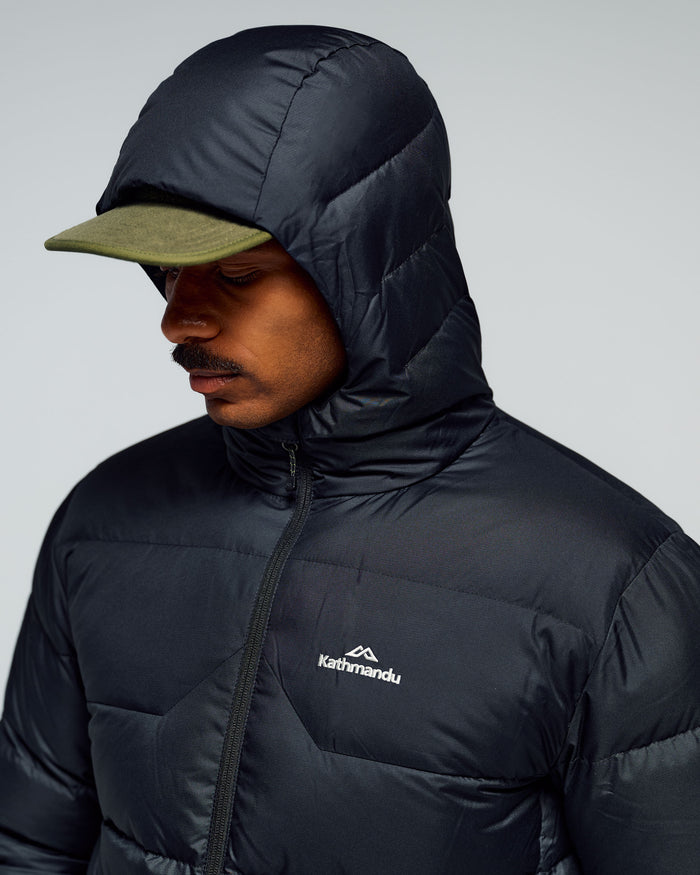Men's Epiq Hooded Down Jacket - Black/Black