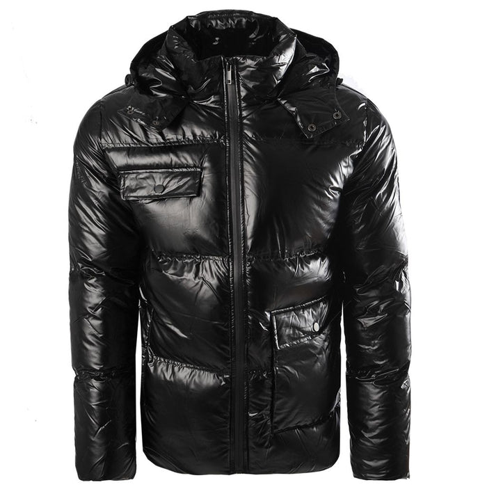 Men's Plain Hooded Puffer Jacket