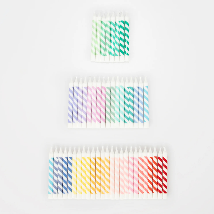 Meri Meri Rainbow Stripe Mini Candles