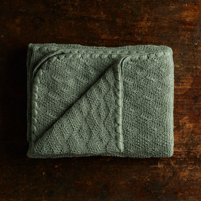 Merino Wool Swaddle/Baby Blanket - Jade