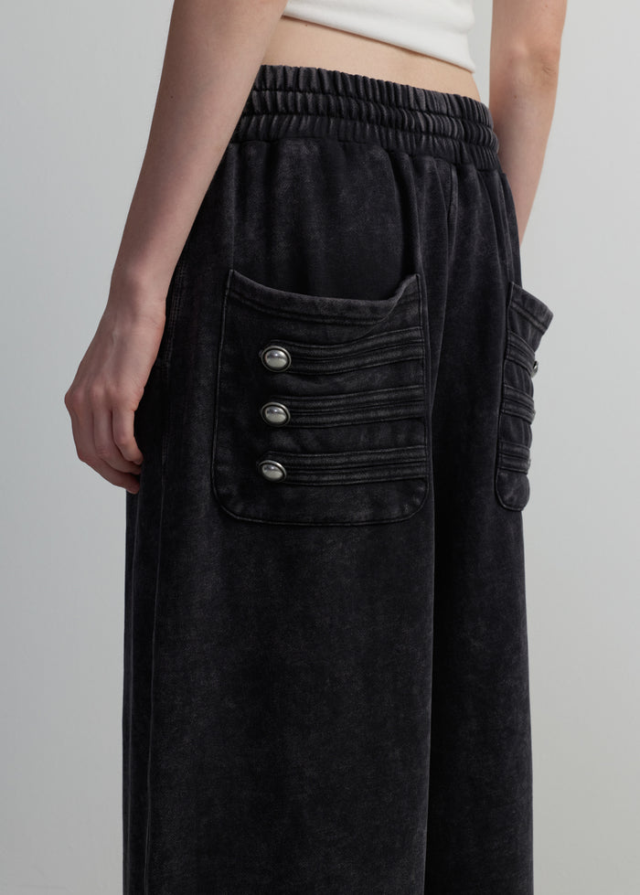 MILITARY-INSPIRED DRAWSTRING PANTS