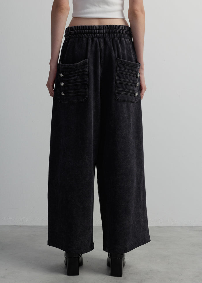 MILITARY-INSPIRED DRAWSTRING PANTS