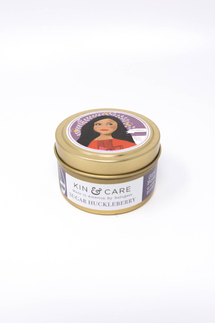 Mindy Kaling/Sugar & Huckleberry Icon Collection Tin Candle -- Kin & Care